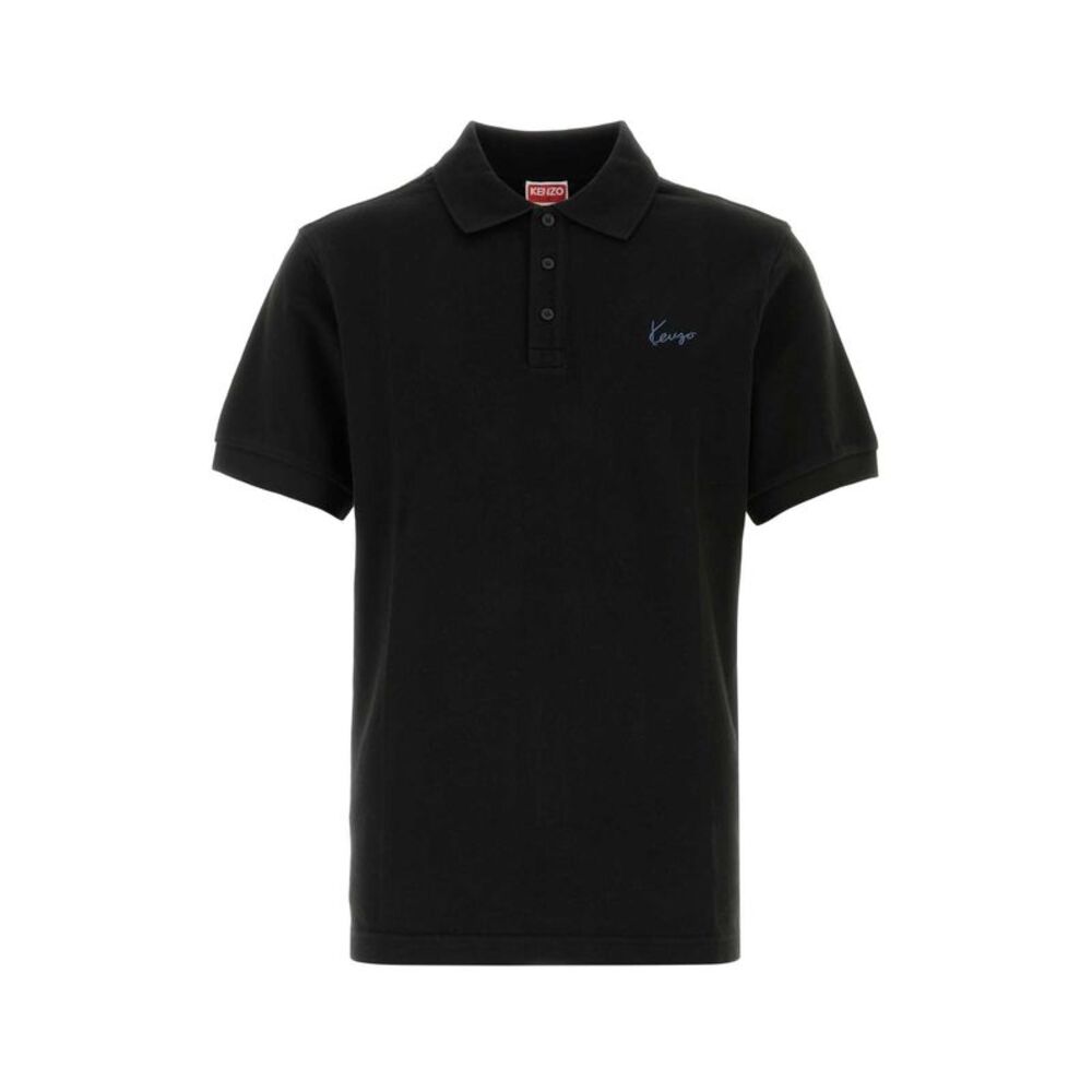 Kenzo Men Black Piquet Polo Shirt